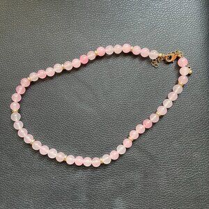 Rose Quartz Beaded Necklace